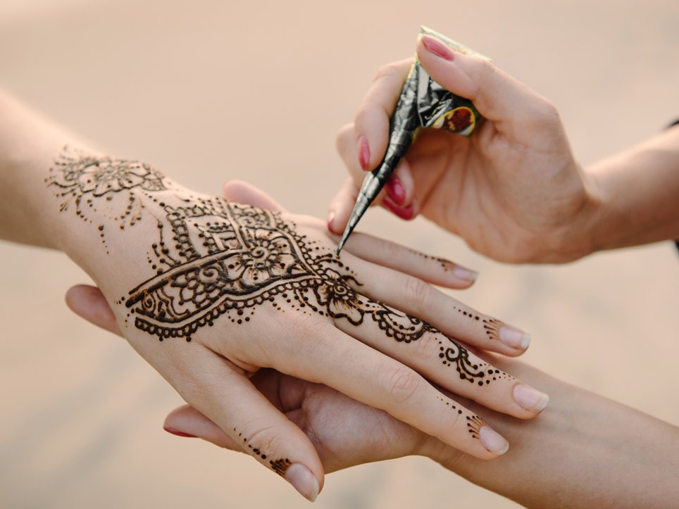 Verbrennung durch Henna