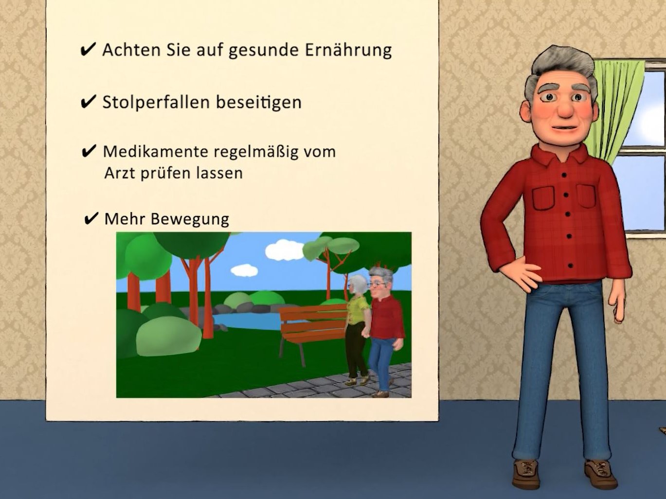 Screenshot Film Stürze verhüten