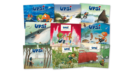 Alle Coverbilder der Upsi-Kinderbuch-Reihe