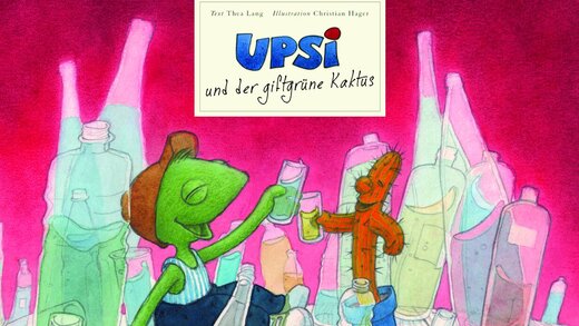 Cover des Upsi-Buches mit einer Handpuppe